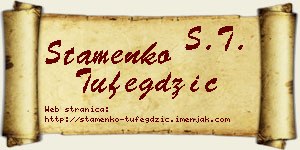 Stamenko Tufegdžić vizit kartica